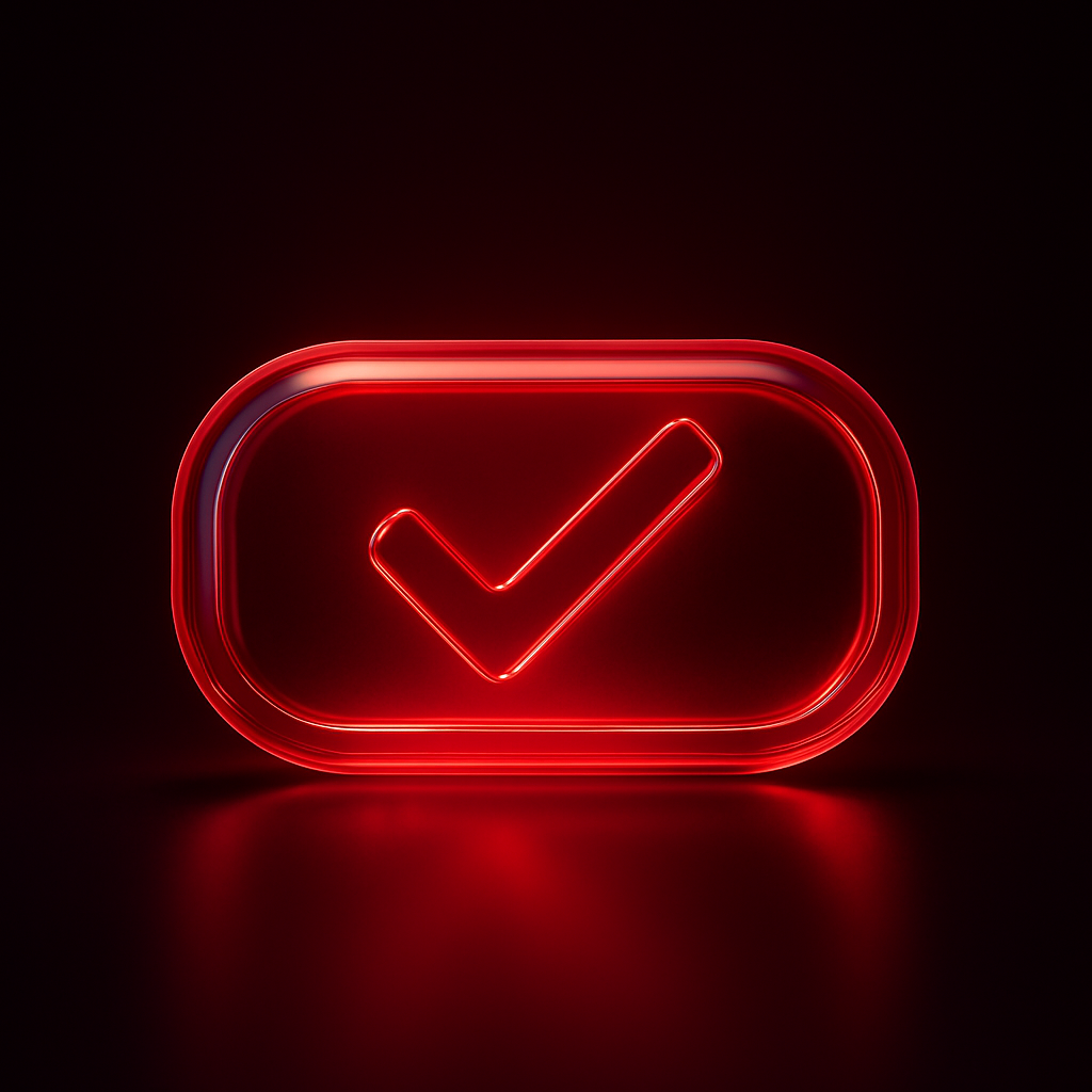 A single flawless red glass message capsule